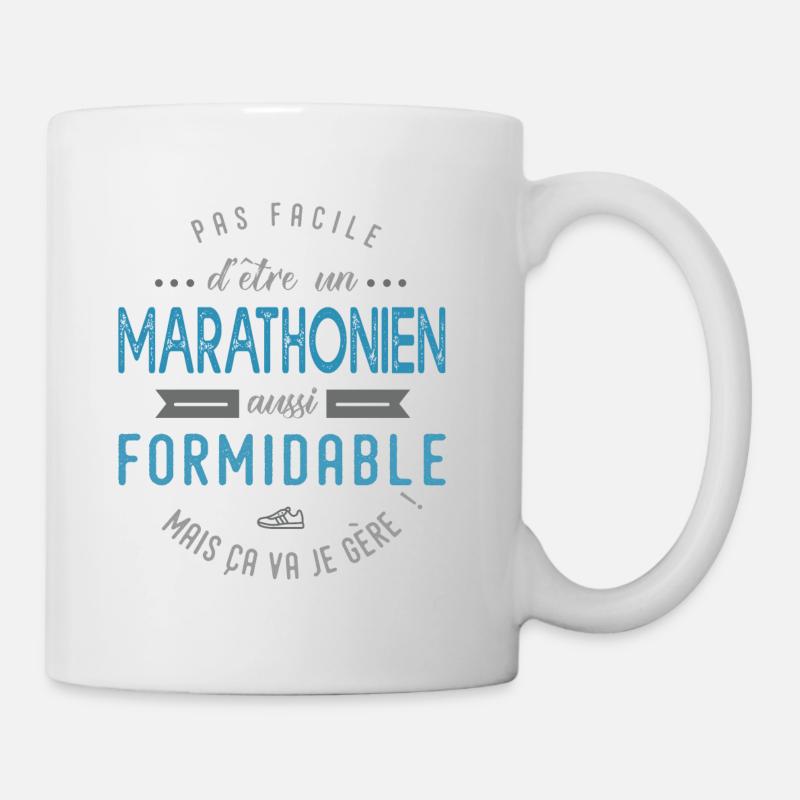 marathon marathonien formidable sport running - Mug blanc - blanc