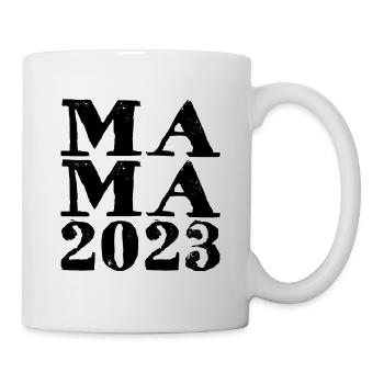 Mama 2023, Mutter werden, Eltern, Schwangerschaft - Tasse - Weiß - Rechts