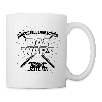 DAS WARS Bräutigam Spruch JGA Junggesellenabschied - Tasse - Weiß - Rechts