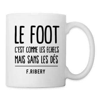 Foot citation humour - Mug blanc - blanc - Droite