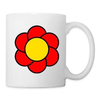 Blume Vintage - Tasse - Weiß - Rechts
