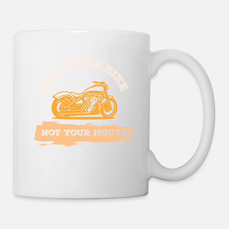 motorrad cooler spruch - Tasse - Weiß