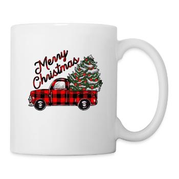 christmas truck, Merry Christmas Holiday - Mug - white - Right