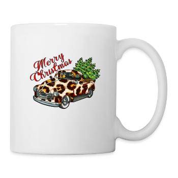 christmas truck, Merry Christmas Holiday - Mug - white - Right