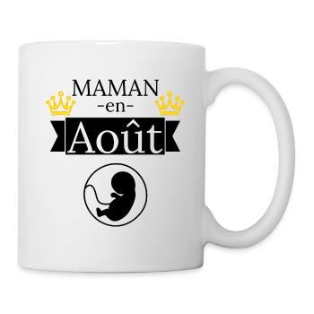 Maman en août. Future maman - Mug blanc - blanc - Droite