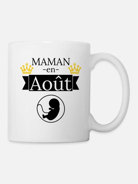 Maman en août. Future maman - Mug blanc - blanc