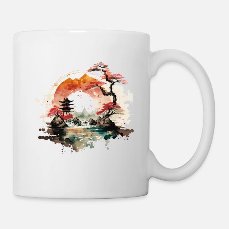 Paysage japonais - Mug blanc - blanc