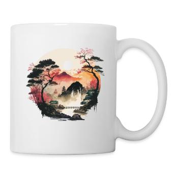 Paysage de yoga - Mug blanc - blanc - Droite