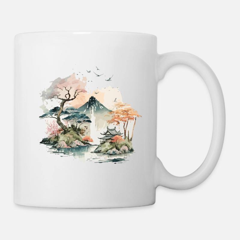 Lac au Japon - Mug blanc - blanc
