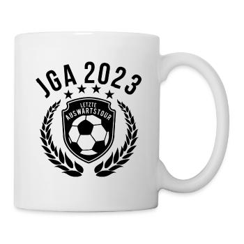 Junggesellenabschied Letzte Auswärtstour JGA 2023 - Tasse - Weiß - Rechts