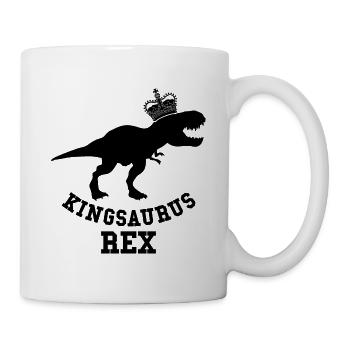 Kingsaurus Rex - Papa Father Family Krone Lustig - Mug - white - Right