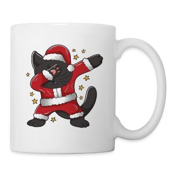 Dabbing Santa Cat Dab Black Cat Design pour - Mug blanc - blanc - Droite