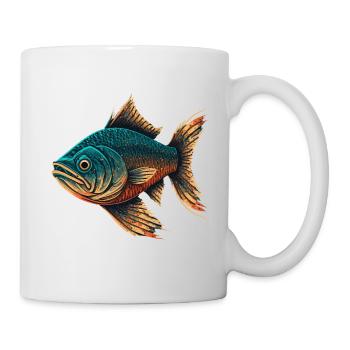 Hässlicher Fisch - Tasse - Weiß - Rechts