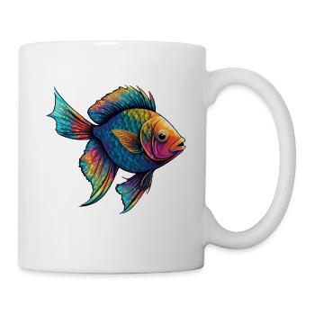 Bunte Fische - Tasse - Weiß - Rechts