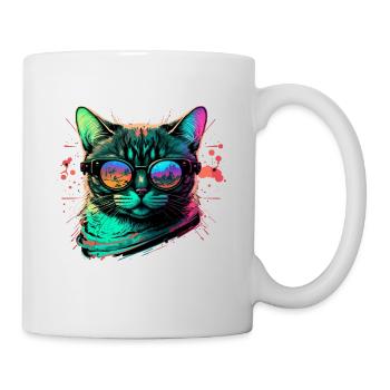 Rave Katze - Tasse - Weiß - Rechts