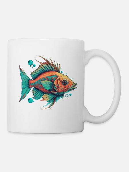 Fisch - Tasse - Weiß