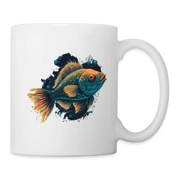 Fisch im Meer - Tasse - Weiß - Rechts