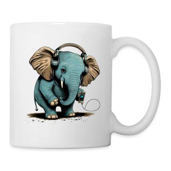 elephant headphones - Tasse - Weiß - Rechts