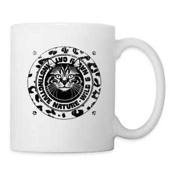 Instinctive nature - wild cat - Mug - white - Right