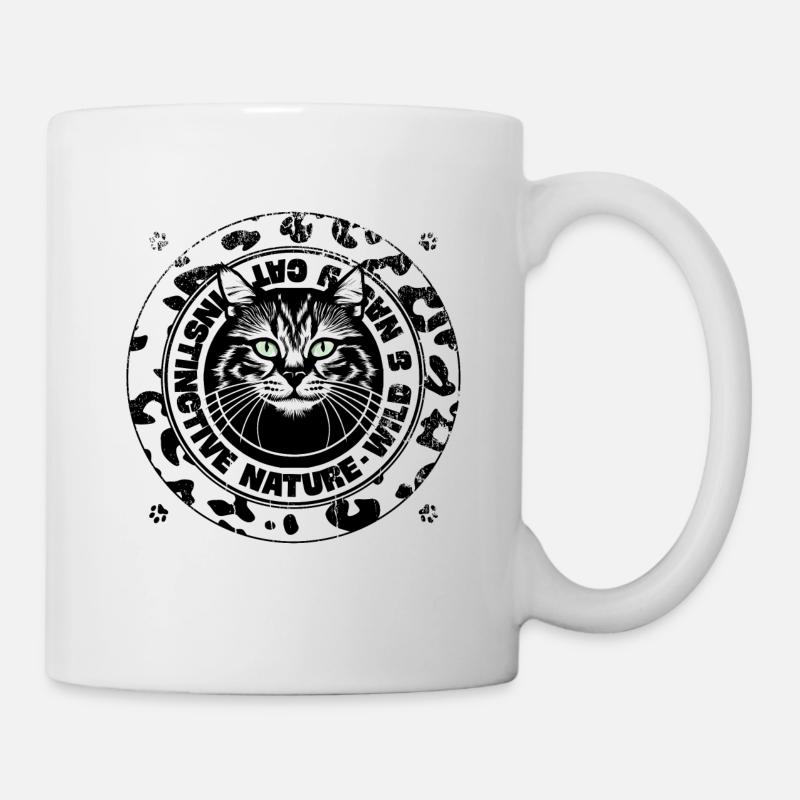 Nature instinctive - wild cat - Mug blanc - blanc