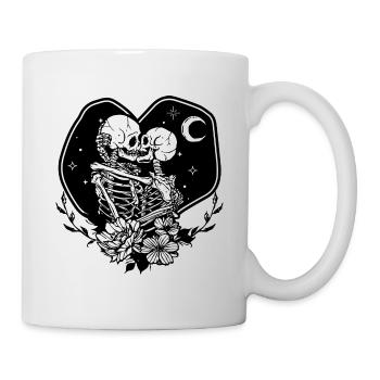 Skeletons in love - Mug - white - Right