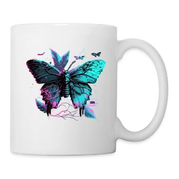 Butterfly Neon Symphony - Mug - white - Right