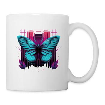 Pretty Synthwave Butterfly - Mug - white - Right