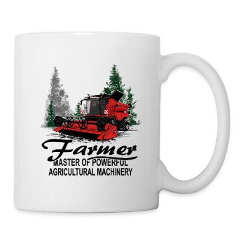 Mähdrescher - Combine harvester - Tasse - Weiß - Rechts