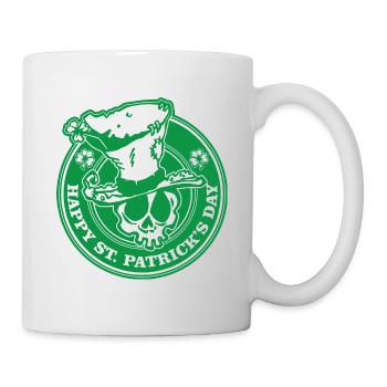 Frohen St. Patrick's Tag - Tasse - Weiß - Rechts