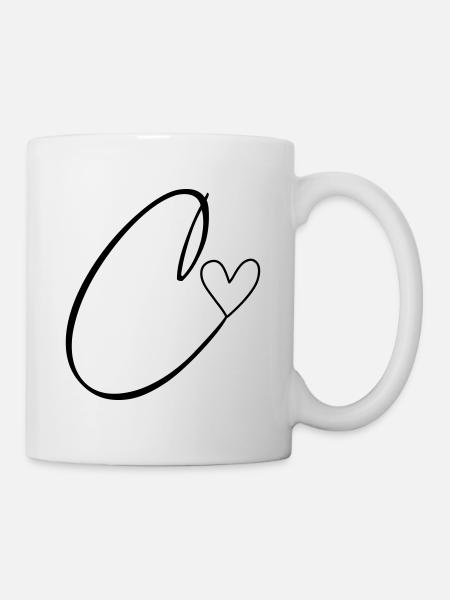 Letter C Letter C Calligraphy - Mug - white