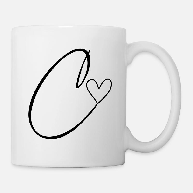Letter C Letter C Calligraphy - Mug - white