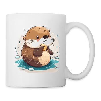 Loutre de mer - Mug blanc - blanc - Droite