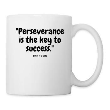 Perseverance is the key to success. - Mug blanc - blanc - Droite