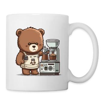 Bär Barista - Tasse - Weiß - Rechts
