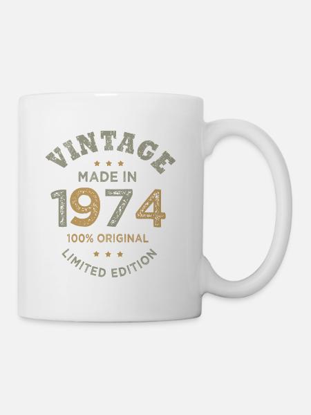Né en 1974 Vintage 1974 anniversaire - Mug blanc - blanc