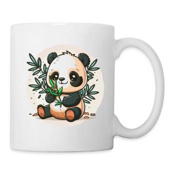 Panda amoureux du bambou - Mug blanc - blanc - Droite