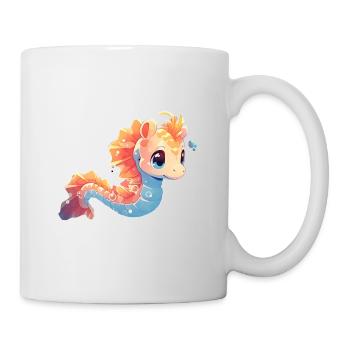 Seepferd - Tasse - Weiß - Rechts