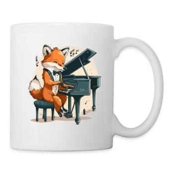 Musikalischer Fuchs - Tasse - Weiß - Rechts