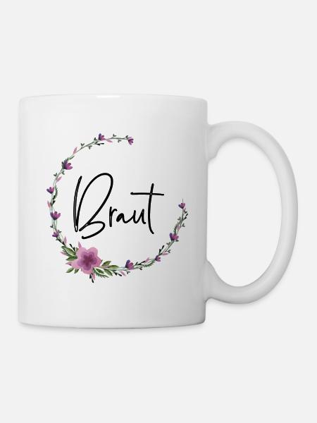 Braut Kranz 1 - Tasse - Weiß