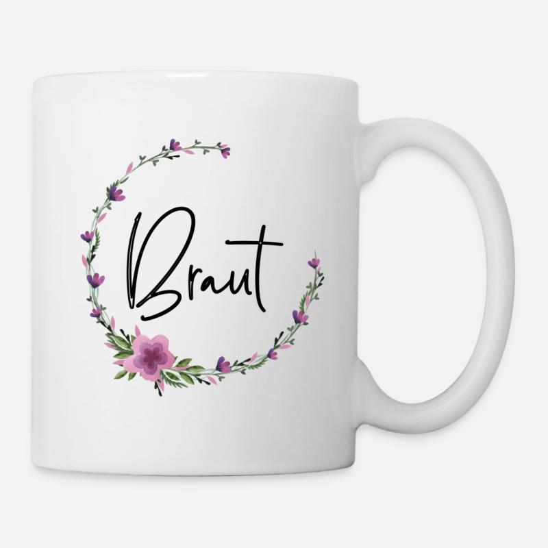 Braut Kranz 1 - Tasse - Weiß