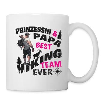 Wandern stolzer Papa Prinzessin Team Vatertag - Tasse - Weiß - Rechts