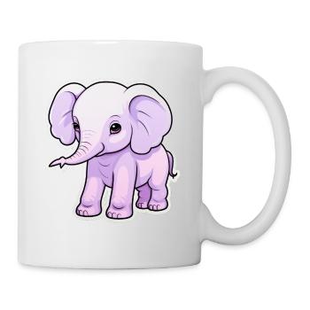 Bébé éléphant Kawaii - Mug blanc - blanc - Droite