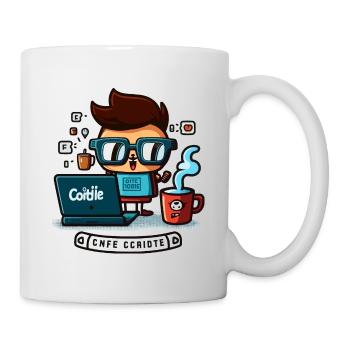 Alimentez votre codage avec de la caféine! - Mug blanc - blanc - Droite