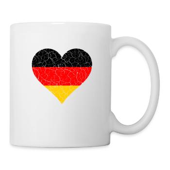 Deutschland Herz - Tasse - Weiß - Rechts