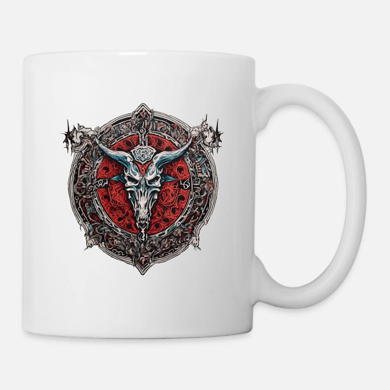 Crâne satanique - Mug blanc - blanc