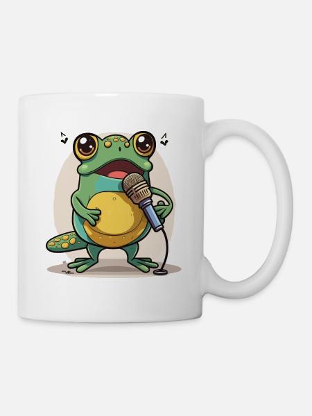 Frösche Melodie - Tasse - Weiß