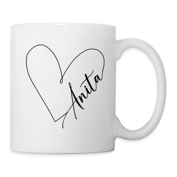 Anita Name Herzlinie - Tasse - Weiß - Rechts