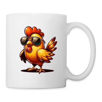 Lustiges Huhn Huhn Lustiges Bild - Tasse - Weiß - Rechts