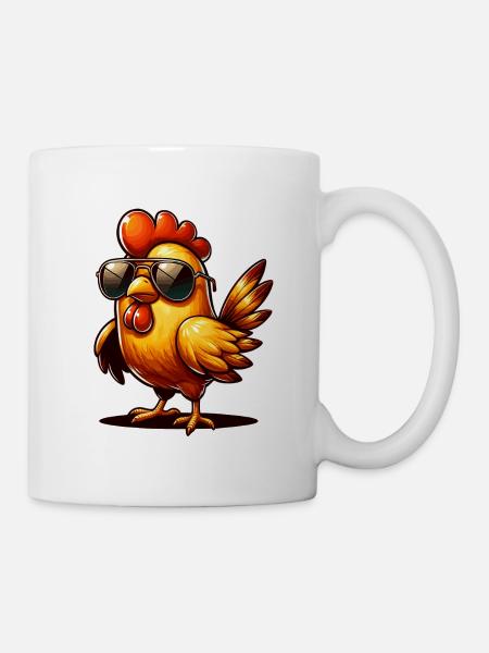 Funny Chicken Chicken Funny Image - Mug - white