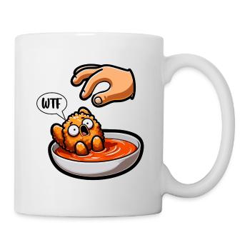 Lustiges gebratenes Huhn Hühnchen Flügel Hühnchen Geschenk - Tasse - Weiß - Rechts